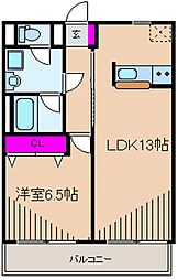 ナヴォーナ.K 1LDKの間取図画像