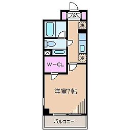 フィーノ武蔵小杉 1Kの間取図画像