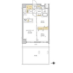グレーシアフィット羽沢横浜国大 2LDKの間取図画像
