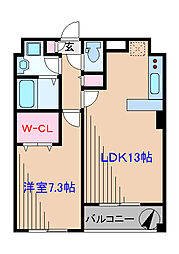 ベルフィオーレ日吉 1LDKの間取図画像