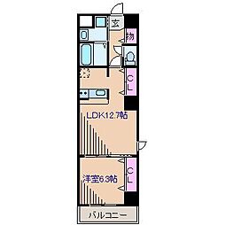 ノーブルヒルズ 1LDKの間取図画像