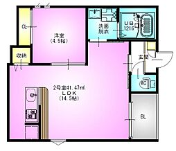 REGALEST新丸子 1LDKの間取図画像