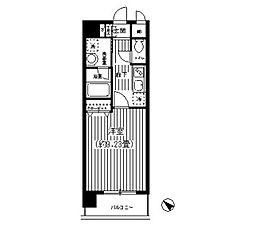 RESIAS新横浜 1Kの間取図画像