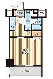 レジディア新横浜 1Kの間取図画像
