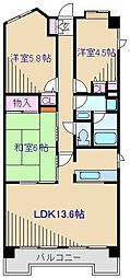 ひかるコート横浜 3LDKの間取図画像
