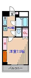 レジーナホール 1Kの間取図画像