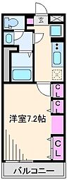 ヴィラ綱島 1Kの間取図画像