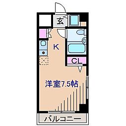 鈴木マンション ワンルームの間取図画像
