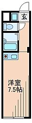 UTレジデンス港北B ワンルームの間取図画像
