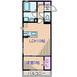 ネオアルテール 1LDKの間取図画像
