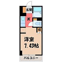 あさひレジデンス五番館  ｜ 栃木県宇都宮市岩曽町（賃貸マンション1K・4階・21.00㎡） その2