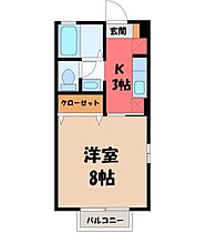 コモンズ ヴィラ  ｜ 栃木県鹿沼市鳥居跡町（賃貸アパート1K・2階・26.93㎡） その2