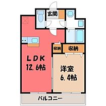 サン・スマ・エステージ I  ｜ 栃木県宇都宮市岩曽町（賃貸マンション1LDK・2階・45.68㎡） その2