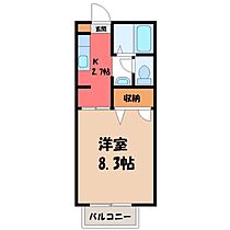 サン・アヴェニュー  ｜ 栃木県宇都宮市弥生1丁目（賃貸アパート1K・1階・26.40㎡） その2