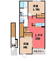 グレイス・チェリー B  ｜ 栃木県さくら市氏家（賃貸アパート2LDK・2階・58.86㎡） その2