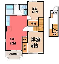 ハッピーライフ  ｜ 栃木県宇都宮市中岡本町（賃貸アパート2LDK・2階・59.39㎡） その2