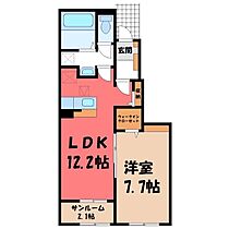 ムース  ｜ 栃木県鹿沼市上殿町（賃貸アパート1LDK・1階・50.14㎡） その2