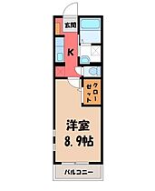 フルール ドゥ ロチュス  ｜ 栃木県宇都宮市大曽2丁目（賃貸マンション1K・2階・32.78㎡） その2