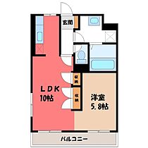 ミウ・ベリーベル  ｜ 栃木県河内郡上三川町しらさぎ3丁目（賃貸マンション1LDK・2階・40.33㎡） その2