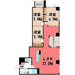 ジックス桜 3LDKの間取図画像