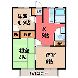 ハイツラ・フォーレ 3Kの間取図画像