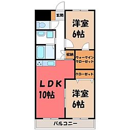アルヴィラージュ 2LDKの間取図画像