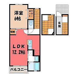 フレアコート 1LDKの間取図画像