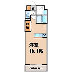 フォルテ 1Kの間取図画像