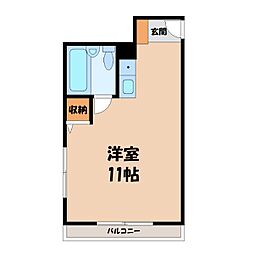 レディースマンションベルシャンブル ワンルームの間取図画像