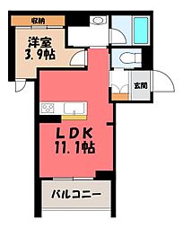 JR東北本線 宇都宮駅 徒歩10分 3階/-