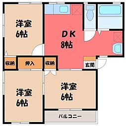 ホリディハイツ 3DKの間取図画像