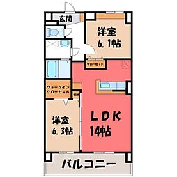 MTクリアネス 2LDKの間取図画像