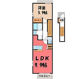 ヴィラ・プリムローズ 1LDKの間取図画像