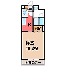 Y&MメゾンドールTM 1Kの間取図画像