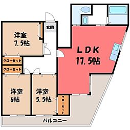 ミュウフラット 2階/-