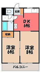 新泉ビル 2DKの間取図画像