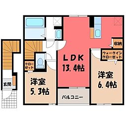 エントピアA 2LDKの間取図画像