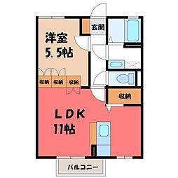 パルフェ・タムール 1LDKの間取図画像