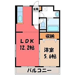 JR東北本線 岡本駅 徒歩20分 2階/-