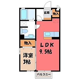 JR東北新幹線 宇都宮駅 バス22分 簗瀬金堀下車 徒歩7分 2階/-