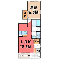 オルデンA 1LDKの間取図画像