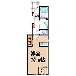 ハッピーホーム ワンルームの間取図画像