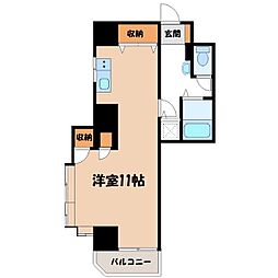 KFマンション 1Kの間取図画像