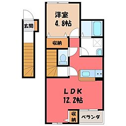 ベッレフェリーチェ 1LDKの間取図画像