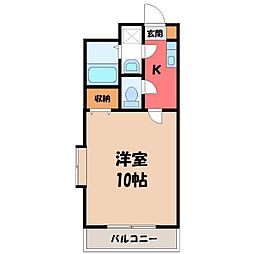 ArtNest 1Kの間取図画像