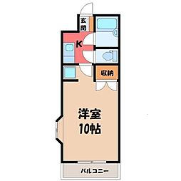 カスティール・イン宇都宮 1Kの間取図画像