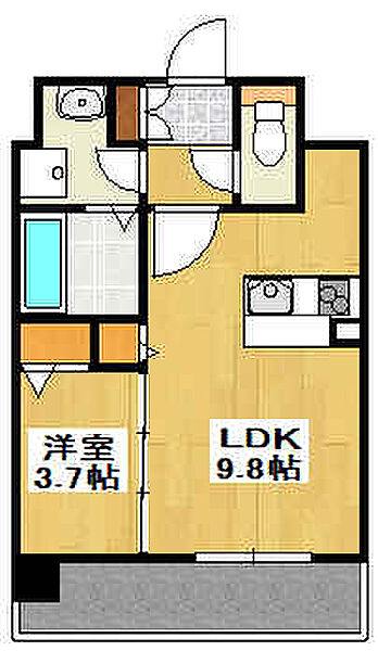 レジデンスｈ忍町 504｜兵庫県姫路市忍町(賃貸マンション1LDK・5階・32.43㎡)の写真 その2