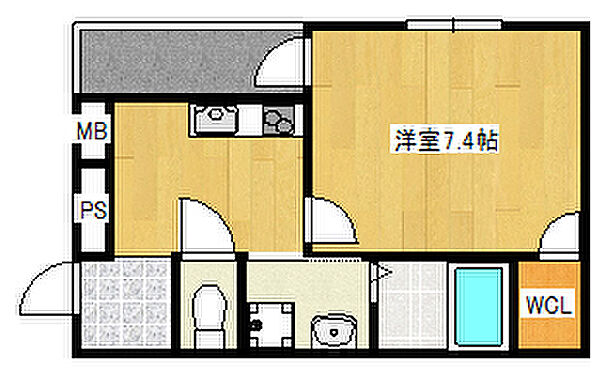 フジパレス灘I番館 301｜兵庫県神戸市灘区大石南町1丁目(賃貸アパート1K・3階・28.14㎡)の写真 その2