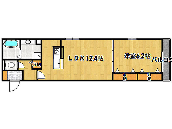 モアレオークラ 201｜兵庫県明石市東野町(賃貸アパート1LDK・2階・47.03㎡)の写真 その2