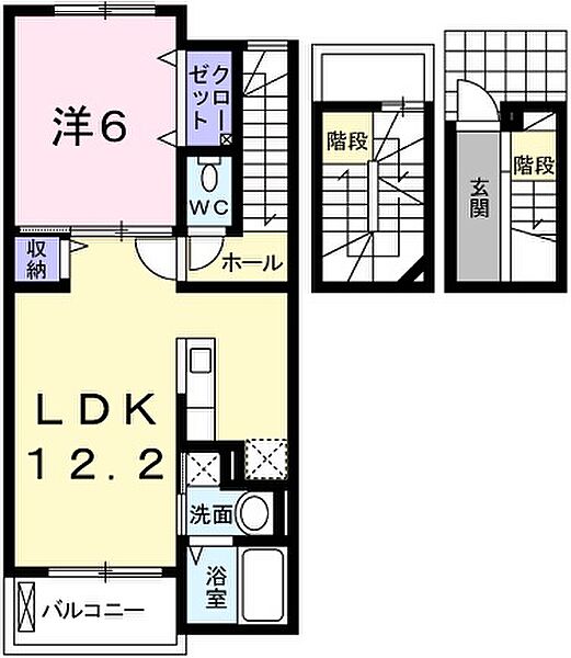 ラ・フォーレ 302｜兵庫県姫路市中地南町(賃貸アパート1LDK・3階・52.99㎡)の写真 その2